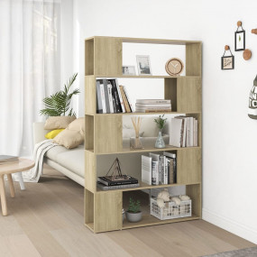 Book Cabinet Room Divider Sonoma Oak Engineered Wood Me...