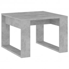 Side Table Concrete Grey Engineered Wood Square Minimal...
