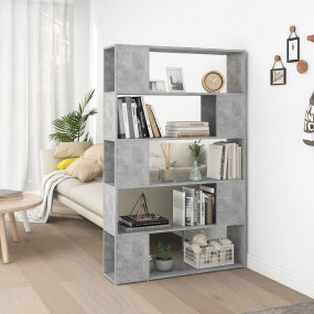 Book Cabinet Room Divider Concrete Grey Engineered Wood...