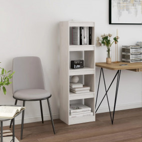 Book Cabinet Room Divider White Solid pine wood Medium