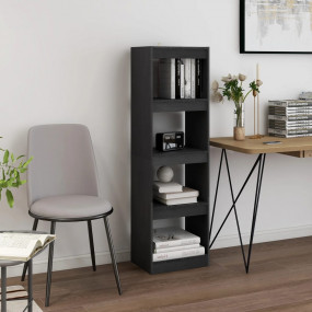 Book Cabinet Room Divider Grey Solid pine wood Medium