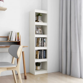 Book Cabinet White Solid pine wood Medium Book Cabinet