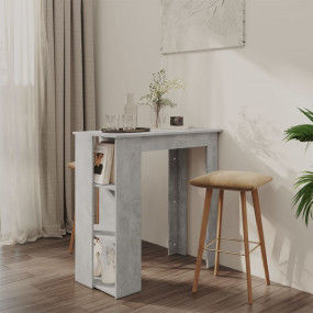 Bar Table Concrete gray Engineered wood 40.2 in x 19.7 ...