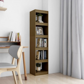 Book Cabinet Honey brown Solid pinewood Standard Book C...
