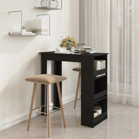 Bar Table Black Engineered wood Compact Bar Table Recta...