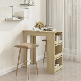 Bar Table Sonoma Oak Engineered Wood High Bar Table Rec...