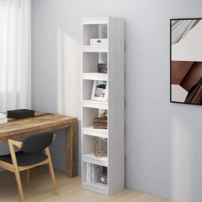 Book Cabinet White Solid Pinewood 78.3 in tall Book Cab...