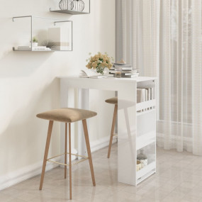 Bar Table High gloss white Engineered wood Standard Bar...