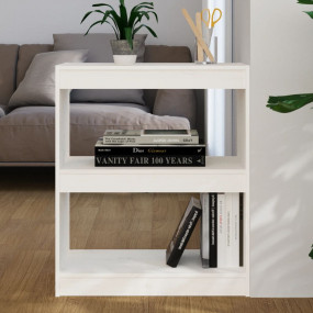 Book Cabinet White Solid pinewood Medium Book Cabinet