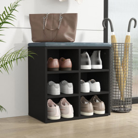 Shoe Cabinet Black Engineered wood Medium Adjustable Ar...