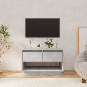 TV Cabinet Concrete Grey Engineered Wood Medium TV Cabi...