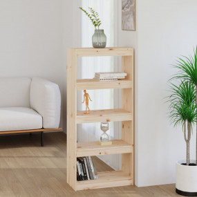 Book Cabinet Natural pine Solid Pine Wood Medium Book C...