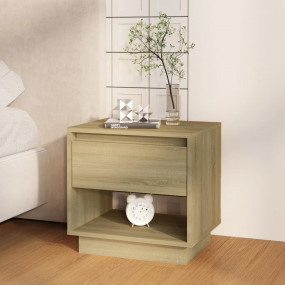 Bedside Cabinet Sonoma Oak Engineered Wood Bedside Cabi...
