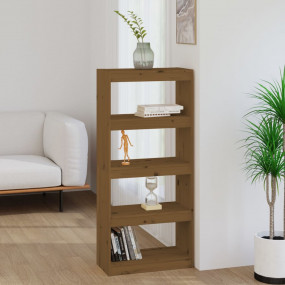 Book Cabinet Honey brown Solid pinewood Medium Book Cab...