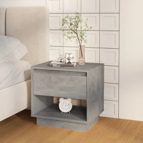 Bedside Cabinet Concrete Grey Engineered Wood 17.7x13.4...