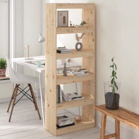 Book Cabinet Brown Solid pine wood Medium Book Cabinet