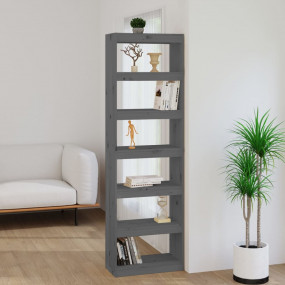 Book Cabinet Grey Solid Pine Wood Book Cabinet Rectangu...