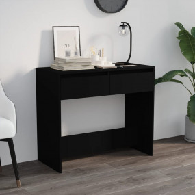 Console Table Black Engineered wood, Steel Medium Conso...
