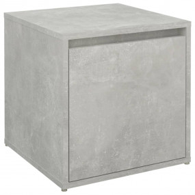Box Drawer Concrete Grey Engineered Wood 15.9 x 15.7 x ...