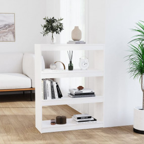 Book Cabinet White Solid pine wood Medium Book Cabinet