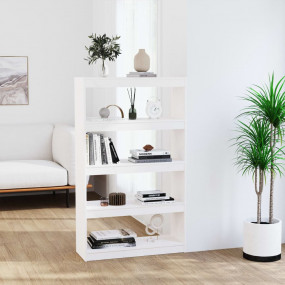 Book Cabinet White Solid pinewood Medium Book Cabinet