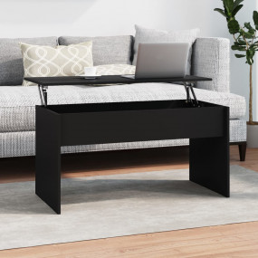 Coffee Table Black Engineered wood Medium Adjustable Ar...