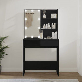 Dressing Table Black Engineered wood, acrylic Medium
