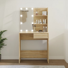 Dressing Table Sonoma Oak Engineered wood, acrylic Medi...
