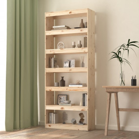 Book Cabinet Natural wood Solid pine wood Large Storage