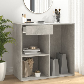 Cosmetic Cabinet Concrete Grey Engineered Wood Medium