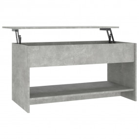 Coffee Table Concrete Grey Engineered Wood Medium