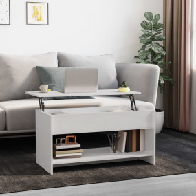 Coffee Table High gloss white Engineered wood Medium Co...