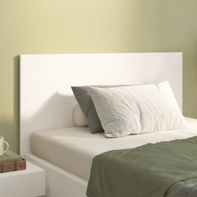 Bed Headboard White Engineered wood Double Decorative I...