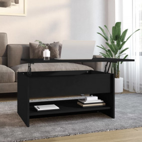Coffee Table Black Engineered wood 31.5 x 19.7 x 15.7 i...