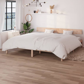 Bed Frame Natural wood Solid pine wood (untreated) Full...