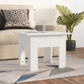 Coffee Table White Engineered Wood 21.7 in x 21.7 in x ...