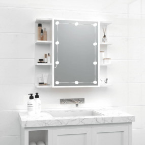 Mirror Cabinet High gloss white Engineered wood, acryli...