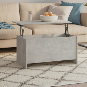 Coffee Table Concrete Grey Engineered Wood Medium
