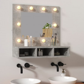 Mirror Cabinet Concrete Gray Engineered Wood 23.6 x 12....