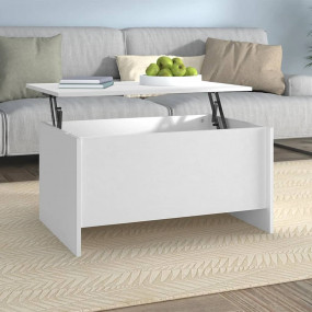 Coffee Table White Engineered wood Standard Coffee Tabl...