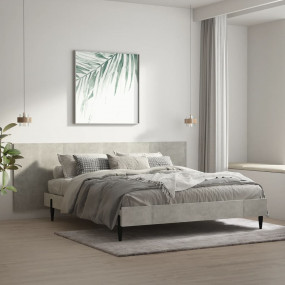 Wall Headboard Concrete Gray Engineered Wood 94.5 x 0.6...