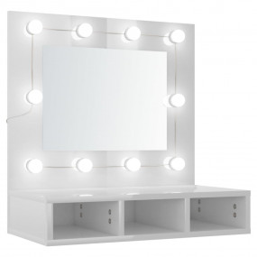 Mirror Cabinet High gloss white Engineered wood, acryli...