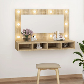 Mirror Cabinet Sonoma oak Engineered wood, acrylic