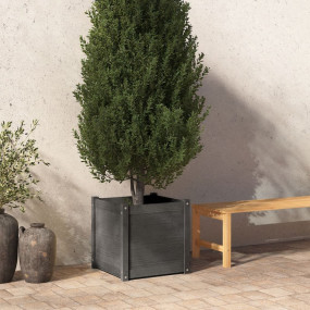 Garden Planter Grey Solid pinewood Medium Tough Garden ...