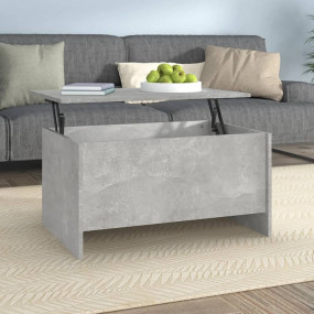 Coffee Table Concrete grey Engineered wood Medium Stora...