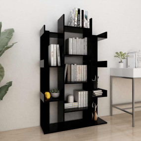 Book Cabinet Black Engineered wood 4.6 ft tall Book Cab...