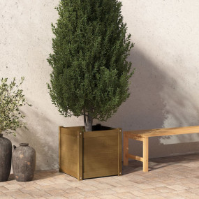 Garden Planter Honey Brown Solid Pinewood 19.7 in Garde...