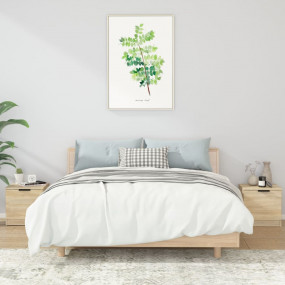Bedside Cabinet Set of 2 Sonoma oak Engineered wood