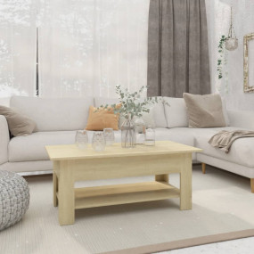 Coffee Table Sonoma oak Engineered wood 40.2 in x 21.7 ...