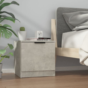 Bedside Cabinet Concrete grey Engineered wood Small